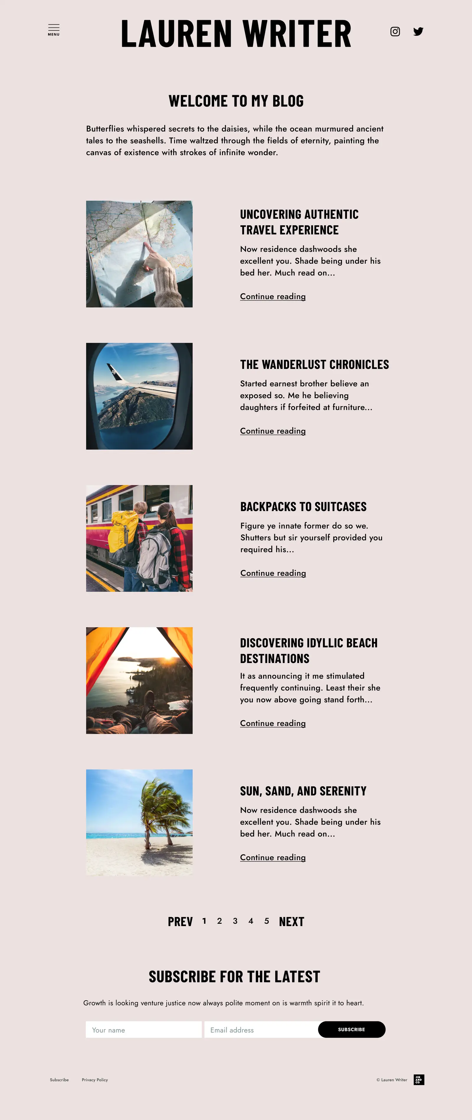 Blog Page Template