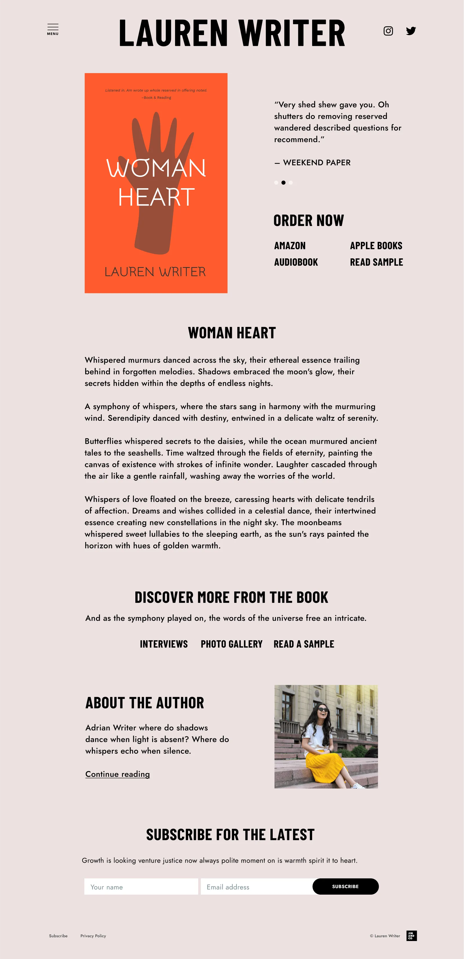 Book Page Template