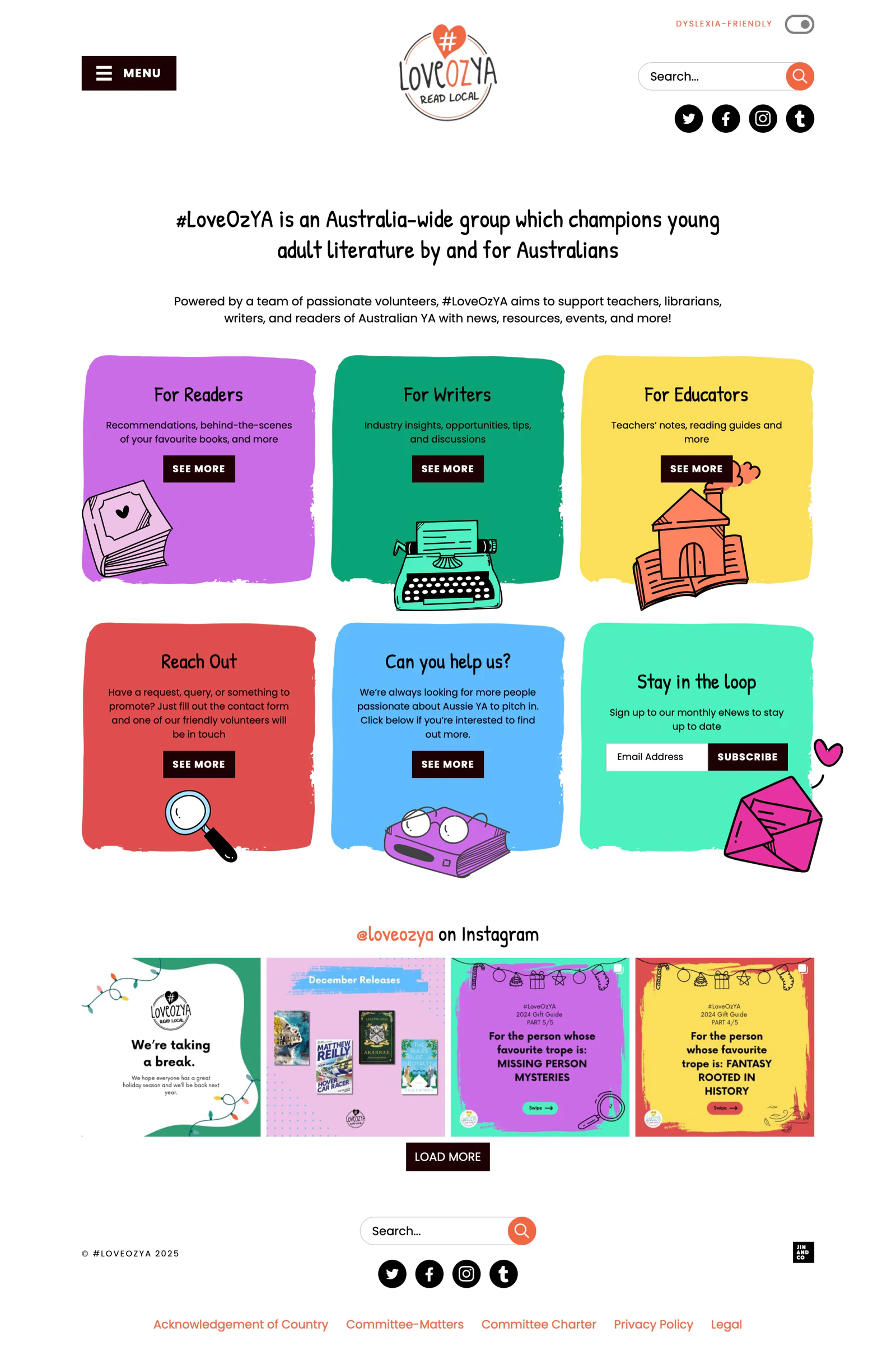 LoveOzYA’s Website